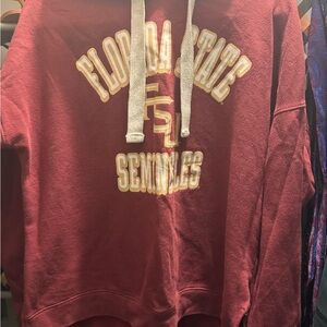 American Threads Red Hoodie Sweatshirt